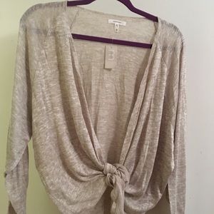 Lightweight Tie Front Cardigan